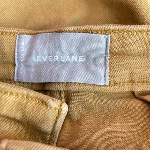Everlane Straight Leg Crop Golden Brown Cropped Trousers Pants womens 2 short - Picture 11 of 15